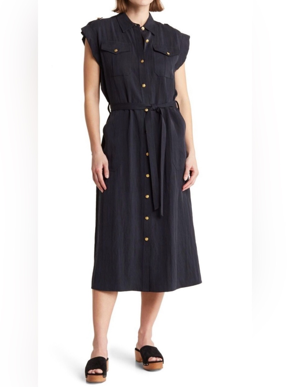 Rag & Bone Roxanne Button-Front Shirt Belted Dress